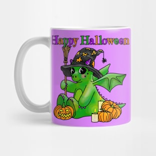 Happy Halloween says the Little Halloween Dragon Mug